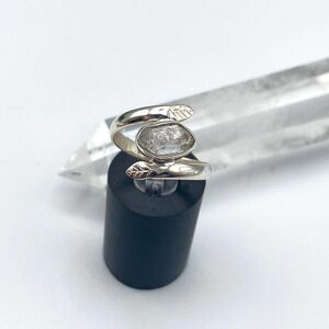 Natural Herkimer Diamond Sterling Silver Ring Size 7.5